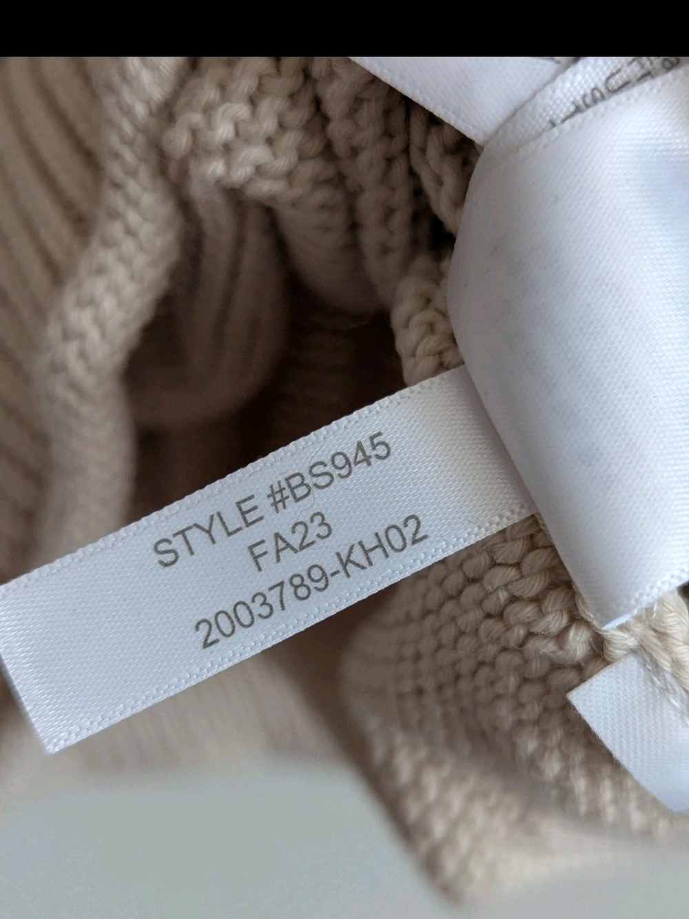 J.Crew Women's XS Heritage Rollneck Sweater Beige 100% Cotton BS945 Pale Bone - Picture 7 of 7